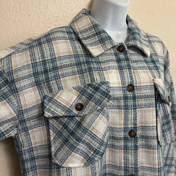Boston Traders Oversized Button Down Flannel Womens Size L - Picture 3 of 8